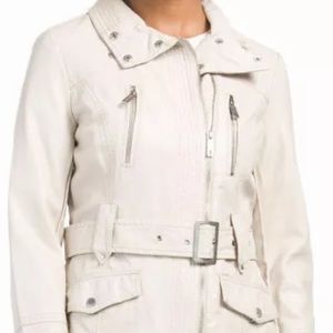 Kenneth Cole Faux Leather Coat